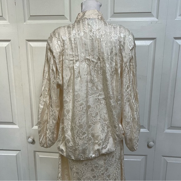 Vintage Stanley Nelson Pure Silk 3 Piece Skirt Suit Size Large - Picture 11 of 16
